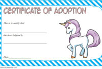 Unicorn Adoption Certificate Template 1