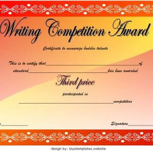 essay writing competition with certificate