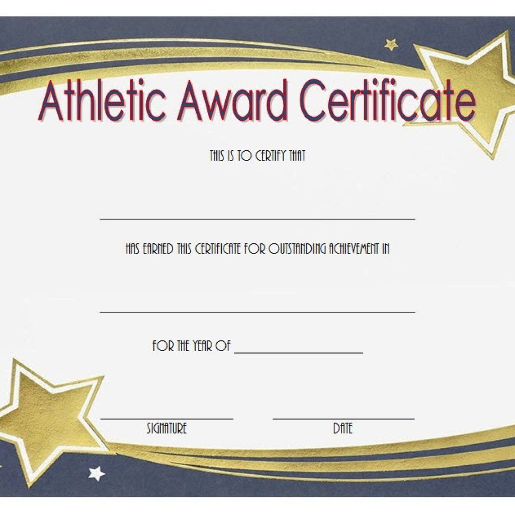 Athletic Award Certificate Template 10 Best Designs Free