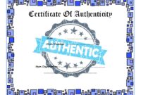 Authenticity Certificate Template 5