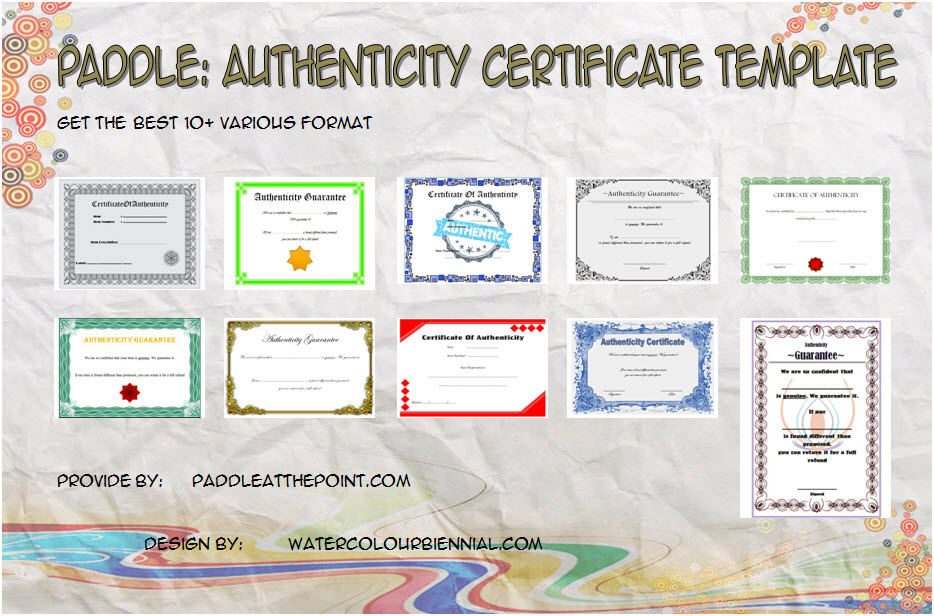 certificate of authenticity template photography docs