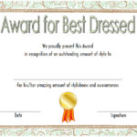 Best Dressed Certificate Template 7 | Paddle Certificate
