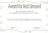 Best Dressed Certificate Template 7