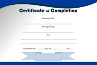 Certificate of Completion Template 7