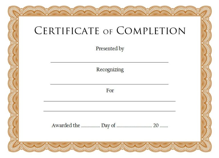 Certificate of Completion Template | Paddle Templates