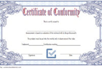 Conformity Certificate Template 3