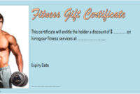 Fitness Gift Certificate Template 1