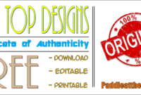 Free Printable Certificate of Authenticity Template 2020 by Paddle