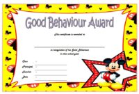 Good Behaviour Award Certificate 2