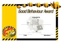 Good Behaviour Award Certificate 3