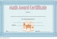 Math Award Certificate Template 2