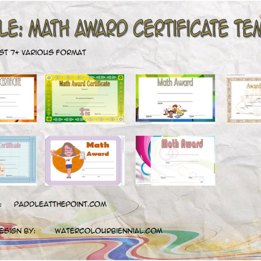 Math Award Certificate Template - FREE 10+ Best Ideas