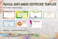Math Award Certificate Templates by Paddle