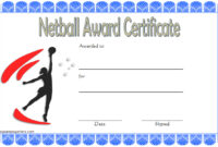 Netball Certificate Template 10