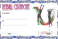 Netball Certificate Template 4