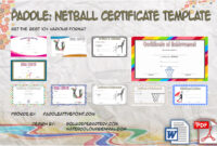 Download 10+ best ideas of Netball Certificate Templates for students as sports award categories, participation, athletic achievement free!