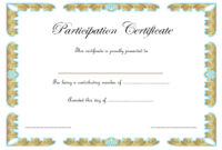 Participation Certificate Template 7