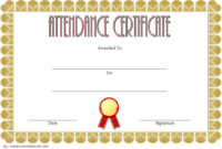 Perfect Attendance Certificate Template 1