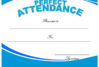 Perfect Attendance Certificate Template 5