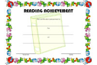 Reading Achievement Certificate Template 1