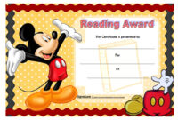 Reading Award Certificate Template 1