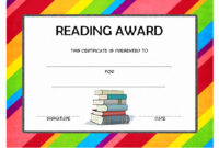 Reading Award Certificate Template 2