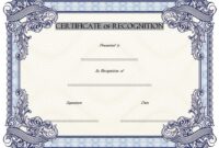Recognition Certificate Editable 2