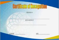Recognition Certificate Editable 3