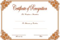 Recognition Certificate Editable 5