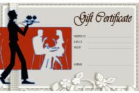 Restaurant Gift Certificate 1