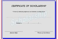 Scholarship Award Certificate Template 4