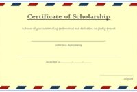 Scholarship Award Certificate Template 7