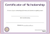 Scholarship Award Certificate Template 8