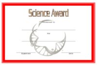 Science Award Certificate 1