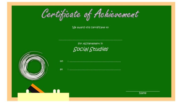 Social Studies Certificate Template 9 | Paddle Templates