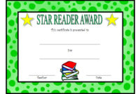 Star Reading Award Certificate 2
