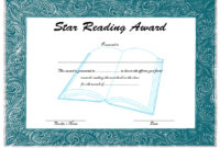 Star Reading Award Certificate 4