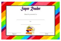 Super Reader Certificate Template 1