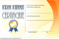 Academic Achievement Certificate Template 5