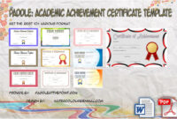 Academic Achievement Certificate Template by Paddle