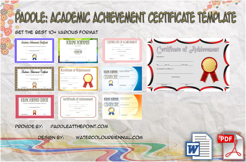 Academic Achievement Certificate Template by Paddle