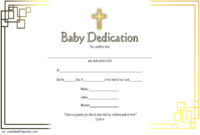 Baby Dedication Certificate Template 3