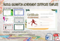 Badminton Achievement Certificates by Paddle