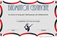 Badminton Certificate Template 5
