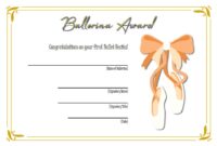 Ballet Certificate Template 4