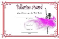 Ballet Certificate Template 5
