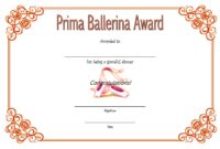 Ballet Certificate Template 6