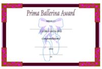 Ballet Certificate Template 8
