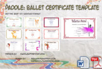Ballet Certificate Template by Paddle