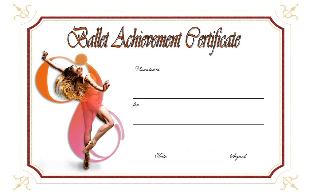 ballet certificate template, ballet certificate of achievement, ballerina award certificate templates, ballet certificate printable, dance certificate templates for word, ballet competition certificate, dance competition certificate